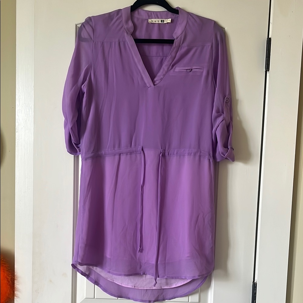BNK Purple Dress with Adjustable Sleeves